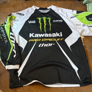 OGIO Black and White Racing Jersey with Yellow Accents